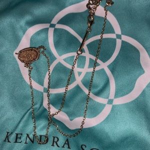 Rose gold drusy necklace